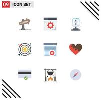 Stock Vector Icon Pack of 9 Line Signs and Symbols for online browser city sun planet Editable Vector Design Elements