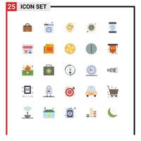 25 Creative Icons Modern Signs and Symbols of smartphone interface cucumber badge sale Editable Vector Design Elements