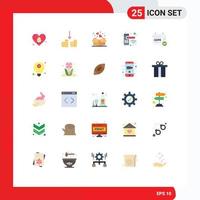 25 Universal Flat Colors Set for Web and Mobile Applications gdpr security love print home Editable Vector Design Elements