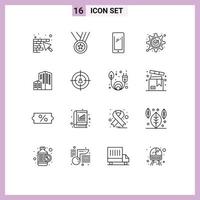 16 Thematic Vector Outlines and Editable Symbols of mark check phone approved iphone Editable Vector Design Elements