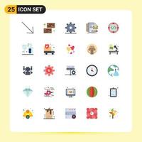 Universal Icon Symbols Group of 25 Modern Flat Colors of code letter media identity brand Editable Vector Design Elements