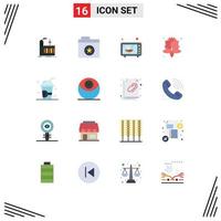 Universal Icon Symbols Group of 16 Modern Flat Colors of summer ice microwave fresh spa Editable Pack of Creative Vector Design Elements