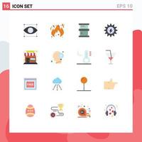 16 Creative Icons Modern Signs and Symbols of store market biology sun ecology Editable Pack of Creative Vector Design Elements