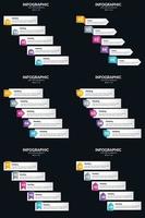 destaque con bellas infografías vectoriales en su presentación. vector