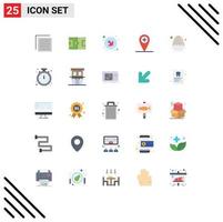 paquete de iconos de vector de stock de 25 signos y símbolos de línea para la ubicación de fútbol de bebé de huevo agregar elementos de diseño de vector editables