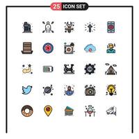 25 iconos creativos signos y símbolos modernos de celebración cruzada creativa de pascua móvil elementos de diseño vectorial editables vector