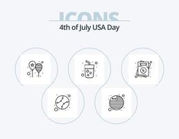 Usa Line Icon Pack 5 Icon Design. canon. usa. circus. international. country vector