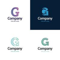 Letter G Big Logo Pack Design Creative Modern logos design for your business vector