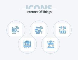 Internet Of Things Blue Icon Pack 5 Icon Design. plug. phone. camera. message. chat vector
