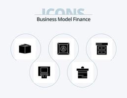 paquete de iconos de glifo de finanzas 5 diseño de iconos. . Finanzas. carga. negocio. producto vector