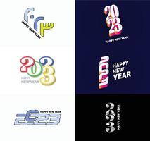 Big Set of 2023 Happy New Year logo text design 2023 number design template vector