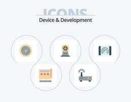 Device And Development Flat Icon Pack 5 Icon Design. interaction. security. education. webcam. education vector