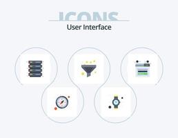 interfaz de usuario paquete de iconos planos 5 diseño de iconos. . web. servidor. página. cuenta vector