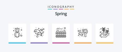 Spring Line 5 Icon Pack Including home. bird. entertainment. date. easter. Creative Icons Design vector