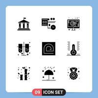 9 Solid Glyph concept for Websites Mobile and Apps finger test tubes marketing laboratory test tubes lab test tubes Editable Vector Design Elements
