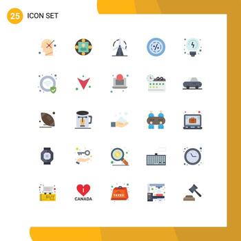 Set of 25 Vector Flat Colors on Grid for line e production discount power Editable Vector Design Elements