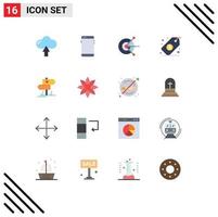 16 Universal Flat Colors Set for Web and Mobile Applications dierection dollar samsung management hard drive disk Editable Pack of Creative Vector Design Elements