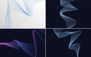 Add a modern touch to your presentation with this wave curve abstract vector background