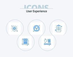 User Experience Blue Icon Pack 5 Icon Design. list. document. antivirus. archive. color vector