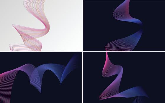 colección de conjunto de patrones de líneas mínimas geométricas vector