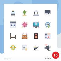 16 Creative Icons Modern Signs and Symbols of share web banking secure conditioner Editable Pack of Creative Vector Design Elements