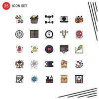 25 Creative Icons Modern Signs and Symbols of interface shop chassis open laptop Editable Vector Design Elements