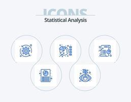 Statistical Analysis Blue Icon Pack 5 Icon Design. chart. statistics. arrows. pie. chart vector