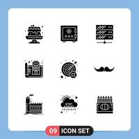 9 Creative Icons Modern Signs and Symbols of plan design safety blue print server Editable Vector Design Elements