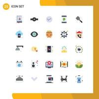 Universal Icon Symbols Group of 25 Modern Flat Colors of mobile devices chat communication twitter Editable Vector Design Elements