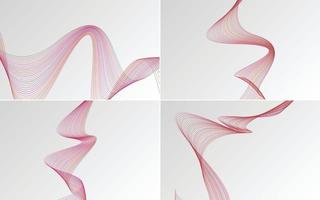 Use these abstract waving line vector backgrounds in your next project