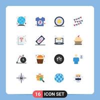 16 Creative Icons Modern Signs and Symbols of optimization file circle document party decoration Editable Pack of Creative Vector Design Elements