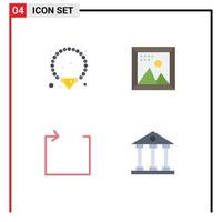 4 Universal Flat Icon Signs Symbols of bracelet loop coding picture banking Editable Vector Design Elements