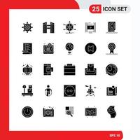 paquete de iconos de vector de stock de 25 signos y símbolos de línea para elementos de diseño de vector editables de información de educación de islam quran