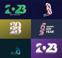 Big Set of 2023 Happy New Year logo text design 2023 number design template vector