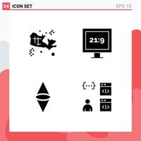 Set of Modern UI Icons Symbols Signs for map cryptocurrency world tv app Editable Vector Design Elements