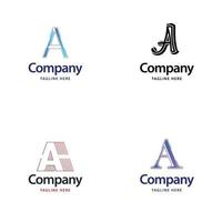 Letter A Big Logo Pack Design Creative Modern logos design for your business vector