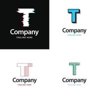 Letter T Big Logo Pack Design Creative Modern logos design for your business vector