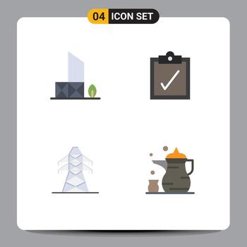 4 Flat Icon concept for Websites Mobile and Apps baywatch transmission rescue task abrahamic Editable Vector Design Elements