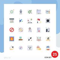 Group of 25 Flat Colors Signs and Symbols for designing remote technology folder data Editable Vector Design Elements