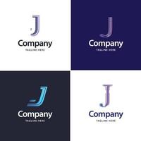 Letter J Big Logo Pack Design Creative Modern logos design for your business vector