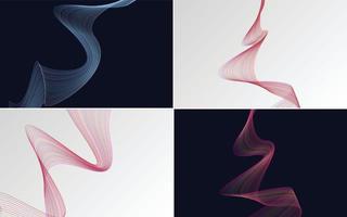 Wave curve abstract vector backgrounds for high-quality presentations. flyers. and brochures