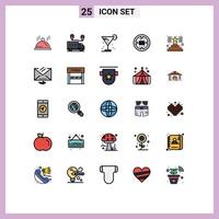 Set of 25 Modern UI Icons Symbols Signs for mail finance valentine business ice Editable Vector Design Elements