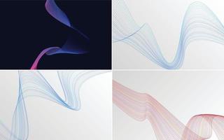 Use these geometric wave pattern backgrounds to add movement to your project vector