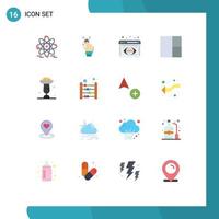 Modern Set of 16 Flat Colors and symbols such as cupsakes cooking scanning baking grid Editable Pack of Creative Vector Design Elements