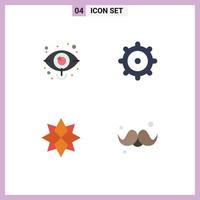 User Interface Pack of 4 Basic Flat Icons of business winter marketing mechanic accessories Editable Vector Design Elements