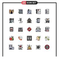 paquete de iconos de vector de stock de 25 signos y símbolos de línea para verificar desarrollar idea codificar c elementos de diseño de vector editables