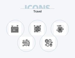 Travel Line Icon Pack 5 Icon Design. . hours. place. clock. star vector