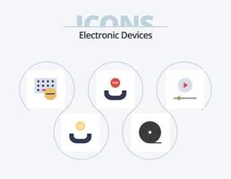 Devices Flat Icon Pack 5 Icon Design. player. devices. devices. hang up. call vector