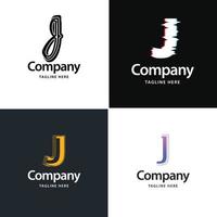 Letter J Big Logo Pack Design Creative Modern logos design for your business vector