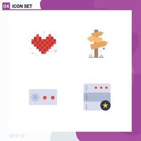 Pack of 4 creative Flat Icons of competition password tetris camping security Editable Vector Design Elements